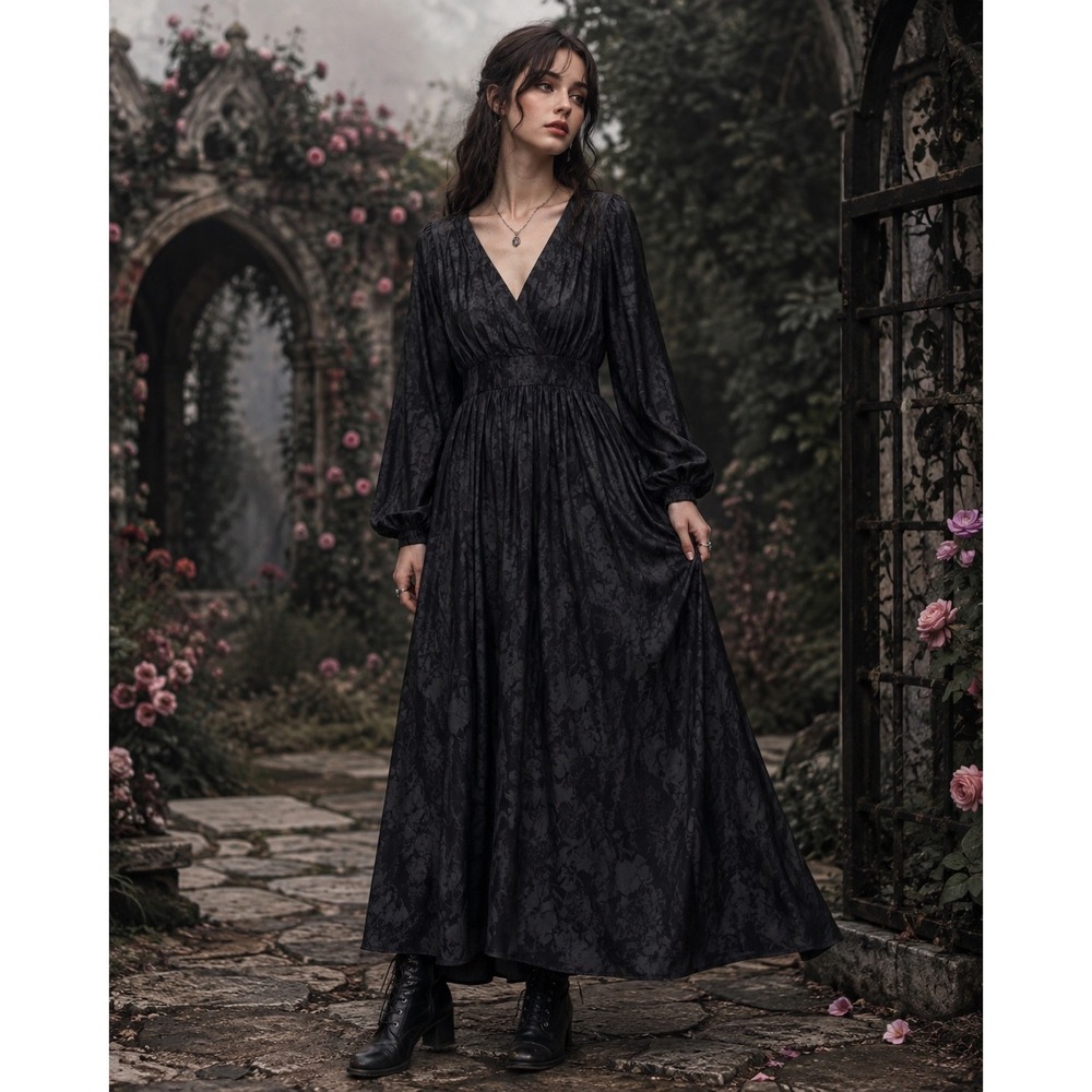 Joanie Whimsigoth Victorian Maxi Dress Size 16 Witchy Renaissance Dark Romantic